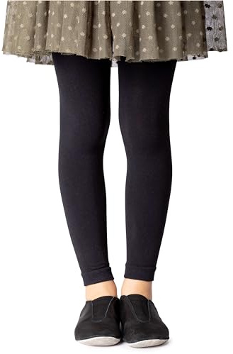 NOQ Collants sans Pieds pour Filles Leggings Pleine Longueur Cheville Long Ballet Opaque Microfibre