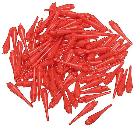 PATIKIL Plastic Dart Tips, 50 Pack 2BA Thread Soft Dart Tips Plastic Tip Soft Tip, Red