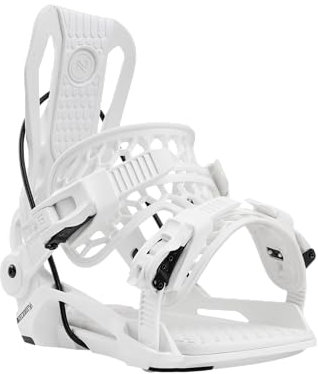 Nidecker Flow Fenix Fusion, fijaciones unisex para snowboard, color blanco, mediano