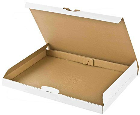 VEPATIM 25 Postal Boxes 255 x 190 x 30 mm Quick Erection Fastening Maxi Letter DHL Letter Box Suitable Height 3 cm A5 B55 White