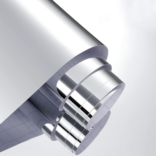 Decotalk Feuilles de Miroir Autocollantes Flexibles 30X300cm, Autocollants Miroirs sans Verre pour Décoration Murale Artisanat Projets DIY Facile à Poser Parfait pour Salle de Bain Cuisine