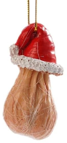 Funny Christmas Tree Ornaments Decorations Rude Secret Santa Gifts Prank | Funny Christmas Tree Ornament Finished With Classic Santa Hat Detail. A Great Conversation‑Starting Piece