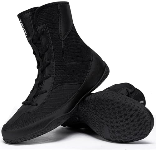KEFUWU Wrestling Boots Women Boxing Shoes Non Slip Lightweight Breathable Fitness Athletic Sneakers for Competition & Training