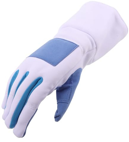 YARNOW Moufles D'escrime Antidérapant Droit XXL Blanc en Nylon Respirant Rembourrage Amortissant pour Entraînement Sportif Professionnel D'escrime Adultes, Équipement de Protection