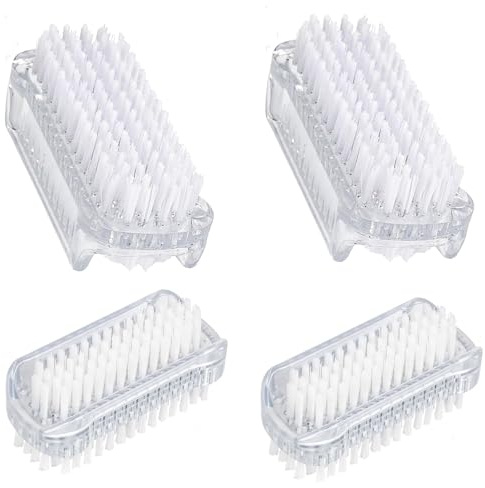 Febbya Cepillo de Uñas de Doble Cara,2 Piezas Nail Brush con Cerdas Duras para Limpieza de Manos y Uñas,Cepillo de Mano para Dedos y Lavabos,Herramienta de Manicura para Hombres y Mujeres