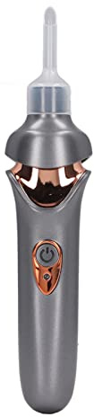 YUKERMARB Aspirador de Oídos Eléctrico, Removedor de Cerumen, Limpiador de Oídos con Luz LED, Punta Suave, Recargable por USB, bajo Ruido de 32 DB, Lavable, Batería de 1.5 Horas, para (BLACK)