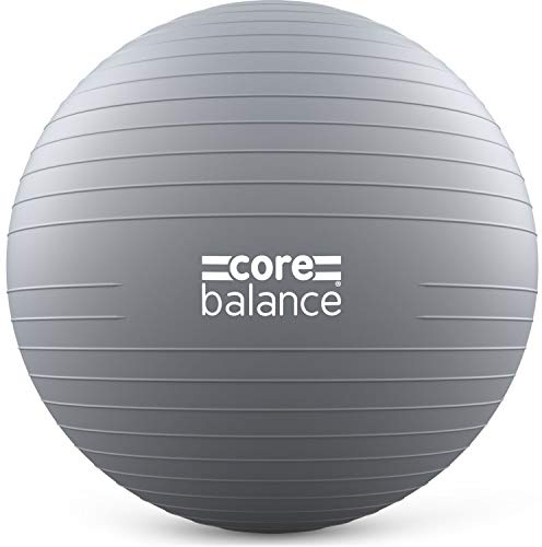 Core Balance, Pelota de Pilates, Fitness, Yoga, Embarazo, Fitball para Ejercicios Gimnasia - Muy Resistente – Tamaño 55cm 65cm 75cm 85cm - Hinchador Incluido