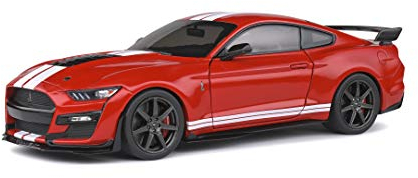 Solido Ford Mustang Shelby GT500, Baujahr 2020, Modellauto, Maßstab 1:18, rot