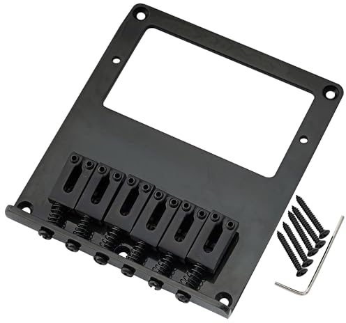 Musiclily Pro 54mm Moderne Humbucker Telecaster Steg Bridge Zinklegierung 6-Saitenreiter für Tele Style E-Gitarre, Schwarz