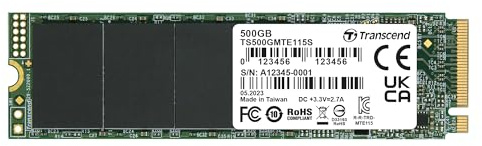 Transcend 500GB M.2 2280 PCIe Gen3x4 NVMe TLC