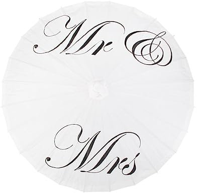 Holibanna Oiled Paper Bamboo Parasol Umbrella White Wedding Bridal Props Asian Style Photo Accessory Foldable for Parties