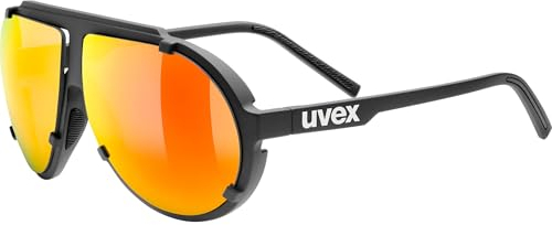 uvex Unisex Esntl Pina Gletscherbrille, black matt-red, ONE SIZE