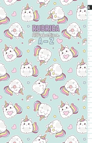 Rubrica Alfabetica: Organizzatore Alfabetico dalla A alla Z, Quaderno Tascabile a Righe con 4 Pagine per ogni Lettera - Gatti