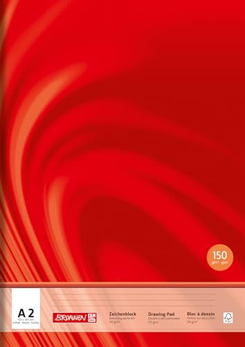 BRUNNEN Zeichenblock Premium Vivendi, A2, 10 Blatt, rot