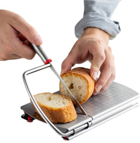 Taglierine di formaggio | Manuale in acciaio inossidabile L'ascitta che può tagliare facilmente formaggio, salsicce, prosciutto e altro ancora, viene fornito con un delizioso strumento di riso a piast