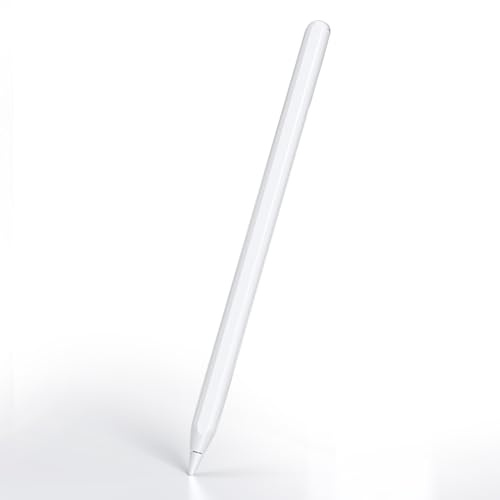 Generic Penna Capacitiva di Ricarica Magnetica Ad Alta sensibilità per 2018-2024, Stilo per il Rifiuto del Palmo Dal Design Ergonomico per Artisti Professionisti, Bianco