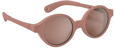 BÉABA, Gafas de sol para bebé 9-24 meses, protección UV 100% – CAT 3, protección lateral, confort óptimo, patillas ajustables 360°, Blush