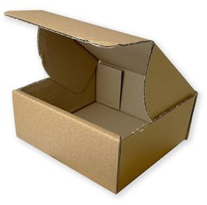 Imballaggi Point - Scatola Fustellata 12 x 8 x 5 cm Cartone Avana Resistente – Per Spedizioni Ecommerce, Documenti, Negozi e Piccoli Oggetti da Consegnare a mano - Set da 200 Pezzi