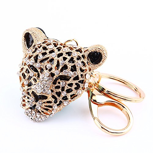 Walfront Leopard Keychain, Mode Anhänger für Handtasche, Schlüsselanhänger Leopard Personalisiert Handtaschen Anhänger