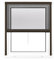 jarolift 4 in 1 Zanzara Insektenschutzrollo Fliegengitter für Fenster, Bausatz mit Aluminium-Rahmen, Robustes Fiberglas-Gewebe, 130 x 160 cm (B x H), Braun