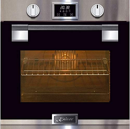 Kaiser EH 6337 Luxus Pyrolyse Einbaubackofen 60cm, massives Metall, 79L,Glastür mit SOFTCLOSE, 11 Funktionen,Heißluft,Teleskopauszug,Einbau Elektro Backofen,Backofen Einbau,Intelligent Sysytem