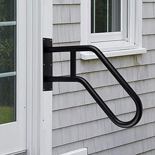 Treppe Handläufe, Edelstahl Treppengeländer Handlauf mit Beschlägen für 1-5 Stufen, Hochbelastbare Haltegriffe für ältere Menschen für Garage Veranda Garten