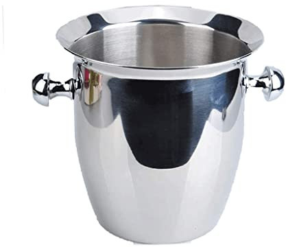 ANTWAX Cubeta de Hielo Caja enfriadora Gruesa de Acero Inoxidable, Cubo de champán Grueso, Cubo de Hielo, Enfriador de Vino, Cubos de Cerveza para Fiestas, Buffet Cubo de Vino