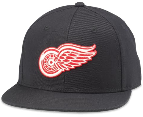 AMERICAN NEEDLE NHL National Hockey League Archive 400 Adjustable Snapback Baseball Hat, Detroit Red Wings (Schwarz), Einheitsgr��e