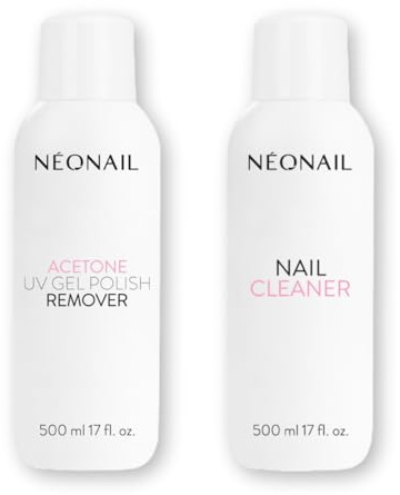 NÉONAIL UV Nagellackentferner Aceton 500 ml - Gel Nägel Cleaner - Aceton Reiniger - UV Gel Nail Cleaner 500 ml - Entfetter - Nail Dehydrator - Gellack Entferner - Remover Set