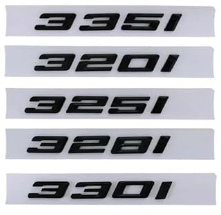 NIBOTT 3D ABS-bokstäver Bil Bakre Trunk Emblem Emblem 316i 318i 320i 325i 328i 330i 335i 340i Logotyp Passar For BMW F30 F31 G20 G21 G28 Tillbehör (Color : Glossy Black, Size : 330 i)