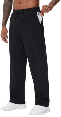 THE GYM PEOPLE Men's Fleece Workout Baggy Sweatpants Soft Drawstring Pants