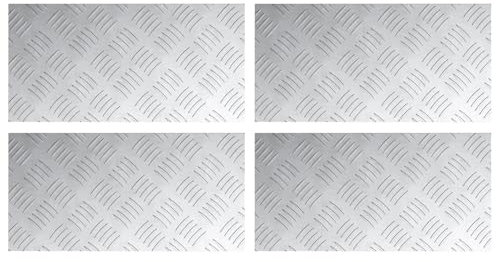 vidaXL Trappsteg 4 st 40 x 20 cm Silver Aluminium Rektangulär