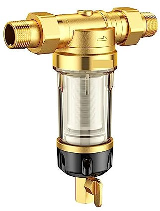 Reverse Osmosis System, Filtre pré-filtre for toute la maison, système central de purification d'eau for la maison 4500L/H 40μm contre-courant 360° contre-lavage(DN15 (0.5 Inches))