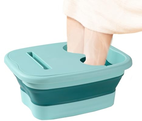 Vasca da bagno pieghevole per piedi, vasca massaggiante pieghevole con copertura e slot per carte telefoniche, vasca da bagno con punto massaggiante, rilassante per piedi, per pedicure