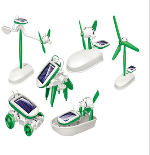 Kit fai da te solare - Set di modelli di costruzione educativi, kit di progetti di sei esperimenti, giocattolo da assemblare con energia solare, soluzione di apprendimento creativo