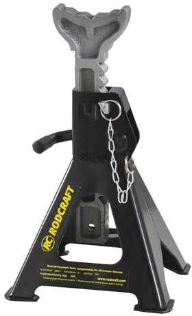 Rodcraft UBZ-6 Unterstellböcke, Abstützböcke, Traglast 6 Tonnen, 2 Stück/ 1 Paar, Höhe (Min/Max): 400 mm/ 620 mm, Hub 220 mm, Gewicht 5,0 kg, optimal für Werkstatt