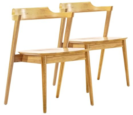VS Venta-stock Pack 2 sillas Venus Color Roble, Madera Maciza, 58 cm (Largo) 57,5 cm (Profundo) 76 cm (Alto)