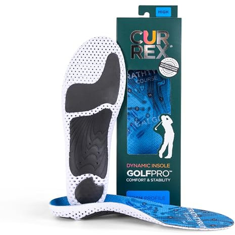CURREX GolfPro Einlegesohlen für Golfschuhe - Mehr Komfort und Dämpfung für deine Schuhe (High Profile) - EU 39,5-41,5 (Blau, M)
