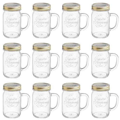 Bormioli Rocco Quattro Stagioni Mason Jars - 415ml - Pack Von 12