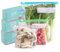 55 Pcs Freezer Bags,Zip Lock Bags, Sandwich Bags Resealable Food Bags with Expandable Bottom，BPA Free Reusable Freezer Bags for Fruits, Vegetables, Meat, Grains