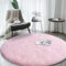 BSGIFT Teppich Rund 200 cm, Shaggy Hochflor Teppich Rosa Flauschig, Modern Langflor Kuschelteppich Wohnzimmerteppich High-Pile Carpet rutschfest für Wohnzimmer Kinderzimmer Schlafzimmer