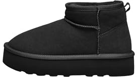 ONLY Onlfelicia Teddy Lined Platform Boot, nero, 38 EU, Nero, 38 EU