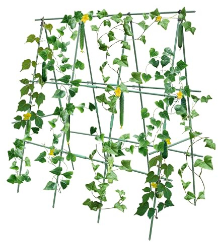 Neegool Gurke Rankhilfe 120x120cm, Tomatenpflanzenhalter für Kletterpflanzen, für Gemüse, Obst, Blumen und Rankpflanzen