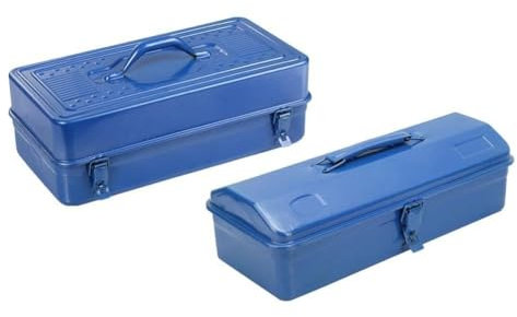 Cassetta portautensili portatile in metallo per una conservazione efficiente, per chiavi, cacciaviti e altro, dotata di comoda maniglia e chiusura sicura (42 x 16 x 12 cm)