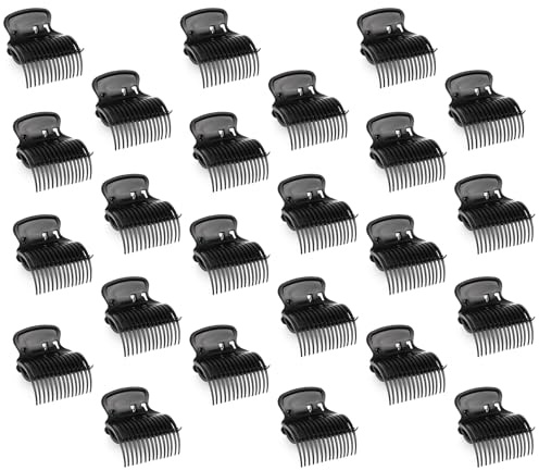 24 Pcs Hair Curler Claw Clips Heat-Resistant Plastic Roller Clips for Heated Hot Rollers, Hair Curlers & Styling Tools Women/Girls, Salon/Home Use, White Replacement Claws & Hairs Rollers with Clip