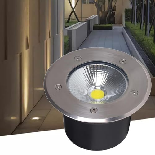 VSHENG LED Luz De Paisaje Exterior Luz Subterránea IP66 Resistente Al Agua AC85-265V Focos Empotrables para Jardín Patio Camino Escalón Lámpara Subterránea(Blue,3W)