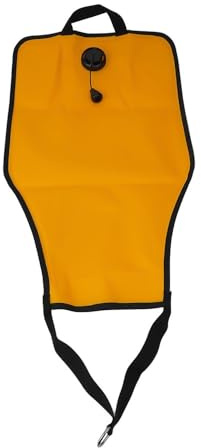 MonoSora Borsa di salvataggio in nylon con valvola di scarico per lavori di immersioni subacquee, capacità di sollevamento di 13,6 kg, giallo