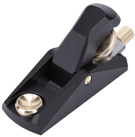 ViaGasaFamido Rabot à Bloc à Angle Bas, Corps en Alliage D'aluminium avec Accessoires en Laiton, Rabot à Main pour le Travail du Bois à Angle de 33 Degrés pour les Tâches Délicates, Prise