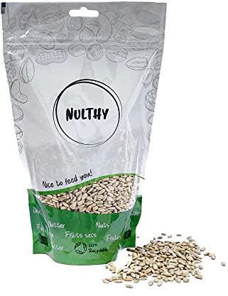 NULTHY - 500gr Pipas de Girasol Peladas - Frutos Secos - Semillas de Girasol - Sin Gluten - Vegano