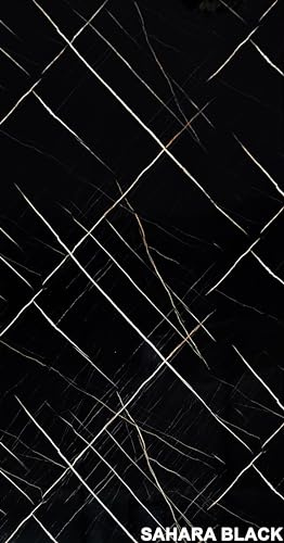 tocdesign | Wandpaneel in Marmoroptik/Granitoptik - Alternative zu Naturstein, Wandfliese, Badfliese, Küchenfliese - Ideal für Küchenrückwand, Badezimmer, Innenbereich | Sahara Black